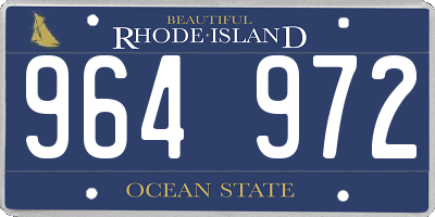 RI license plate 964972