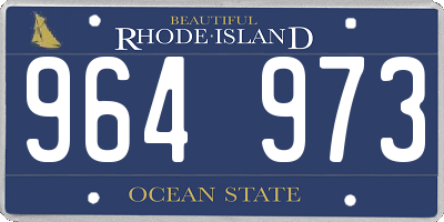 RI license plate 964973
