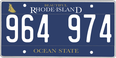 RI license plate 964974