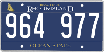 RI license plate 964977