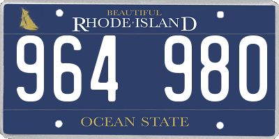 RI license plate 964980