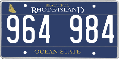 RI license plate 964984