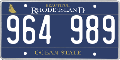 RI license plate 964989