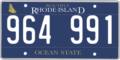 RI license plate 964991