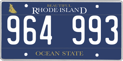 RI license plate 964993