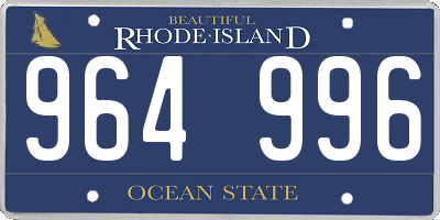 RI license plate 964996