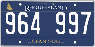 RI license plate 964997