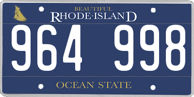 RI license plate 964998