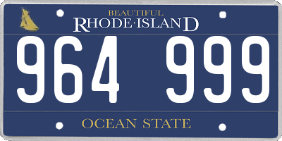 RI license plate 964999