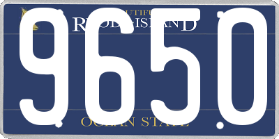 RI license plate 9650