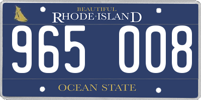 RI license plate 965008