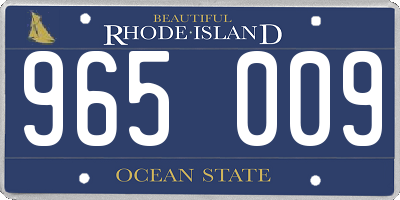 RI license plate 965009