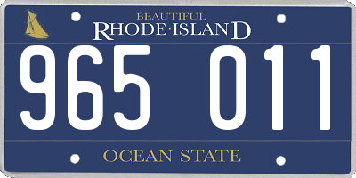 RI license plate 965011