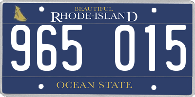 RI license plate 965015