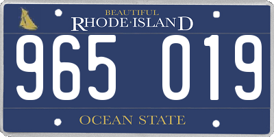 RI license plate 965019