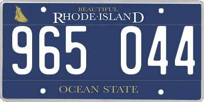 RI license plate 965044