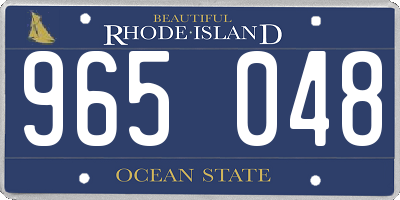 RI license plate 965048