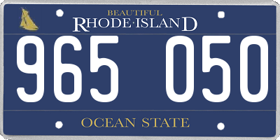 RI license plate 965050