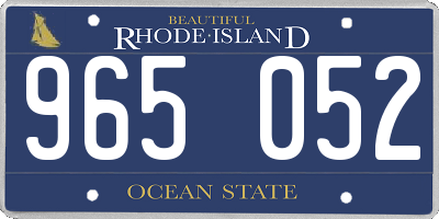 RI license plate 965052