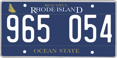RI license plate 965054