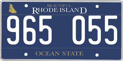 RI license plate 965055