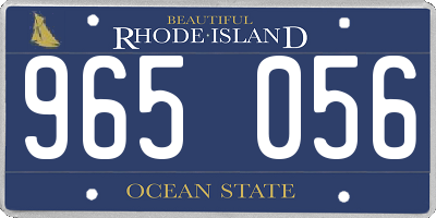 RI license plate 965056