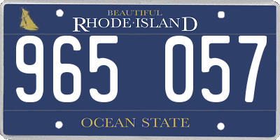 RI license plate 965057
