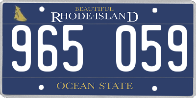 RI license plate 965059