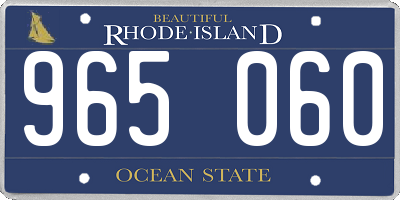 RI license plate 965060