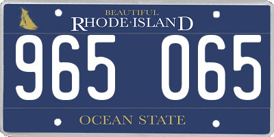 RI license plate 965065