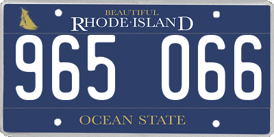 RI license plate 965066