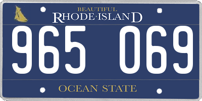 RI license plate 965069
