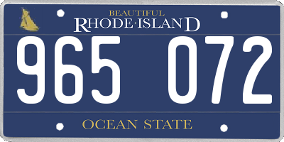 RI license plate 965072