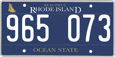 RI license plate 965073