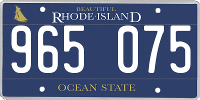 RI license plate 965075