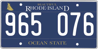 RI license plate 965076