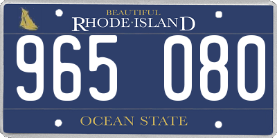 RI license plate 965080