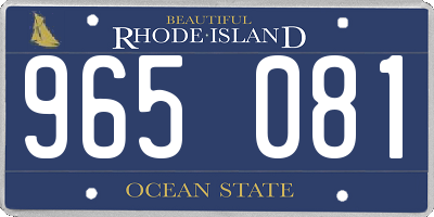 RI license plate 965081