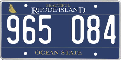 RI license plate 965084