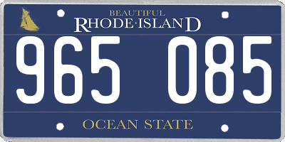 RI license plate 965085