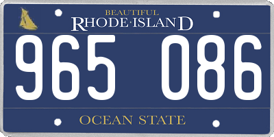RI license plate 965086