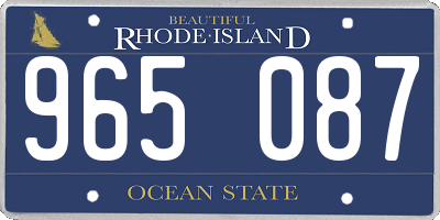 RI license plate 965087