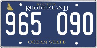 RI license plate 965090