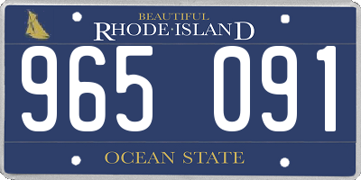 RI license plate 965091