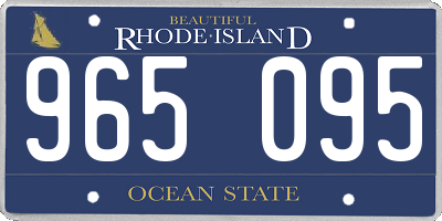 RI license plate 965095