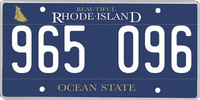 RI license plate 965096