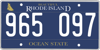 RI license plate 965097