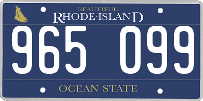 RI license plate 965099