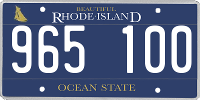 RI license plate 965100