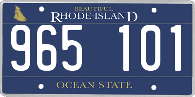 RI license plate 965101